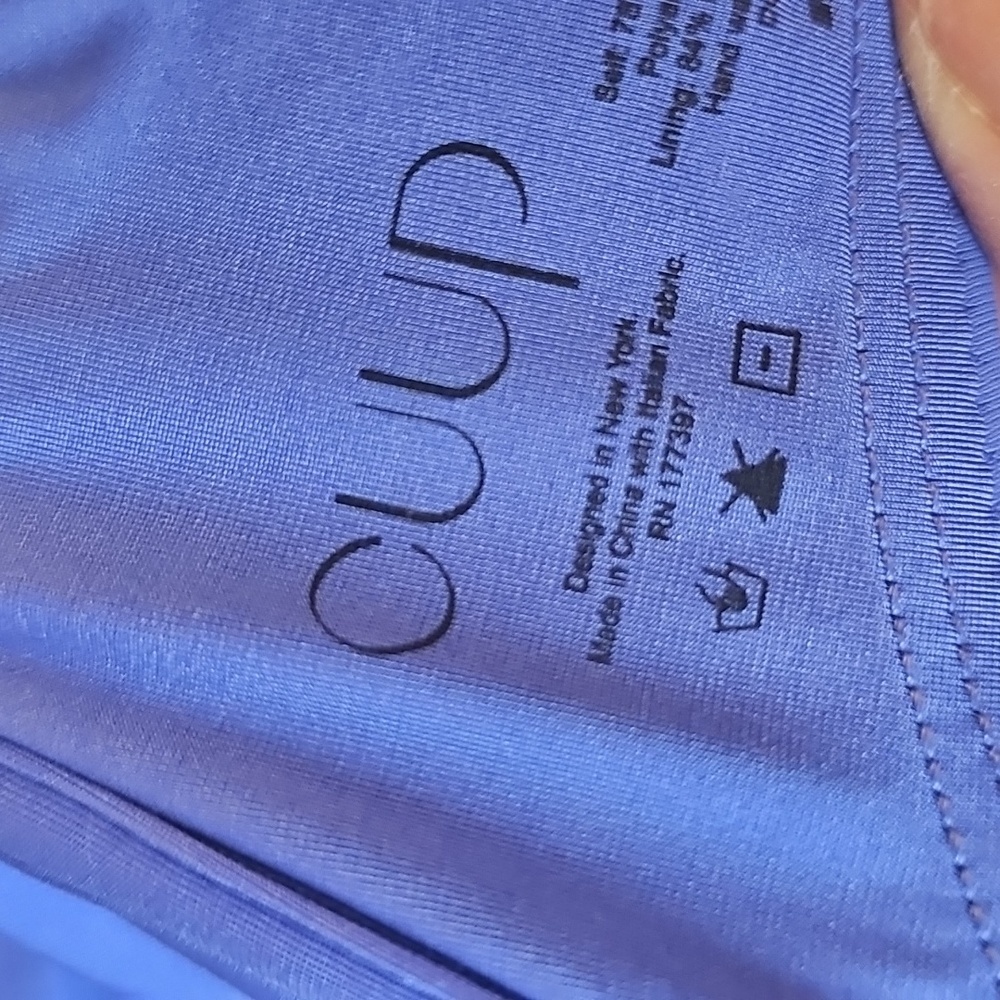 CUUP Iris Blue 2‎ Pcs Bathing Suit Swimwear. Top Small Bottom 4. Excelent Cond. - Picture 7 of 11